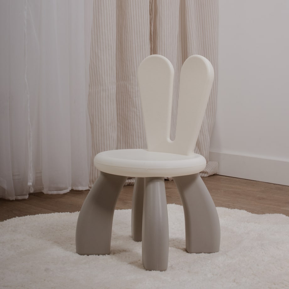 Krzesło dla dzieci Króliczek dziecięce plastikowe stabilne