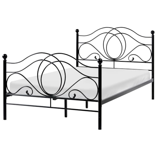 Łóżko Metal LYRA 120 x 200 cm Czarny