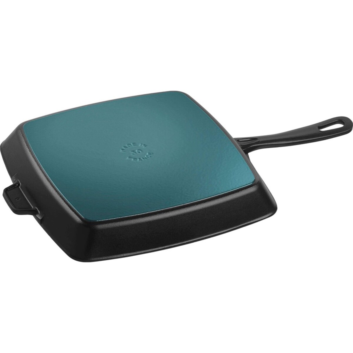Kwadratowa patelnia żeliwna grillowa Staub - 30 cm, Czarny