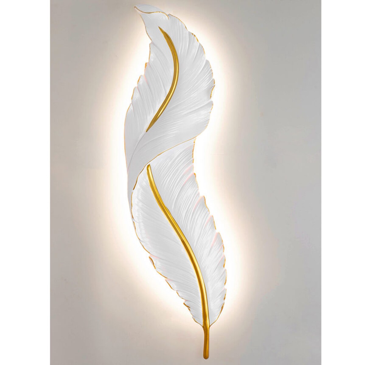 Ścienna lampa ledowa Ikar MSE010100387 Moosee 15W 3000K pióro białe złote