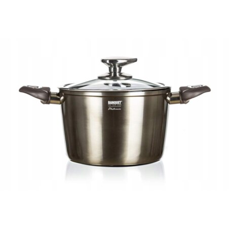 Garnek DO GOTOWANIA METALLIC PLATINUM 20cm BANQUET wysoki na prezent 3,6L