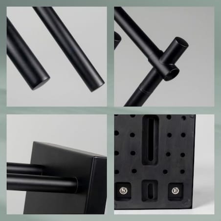 Wieszak na 2 ręczniki (czarny) Devin Kela