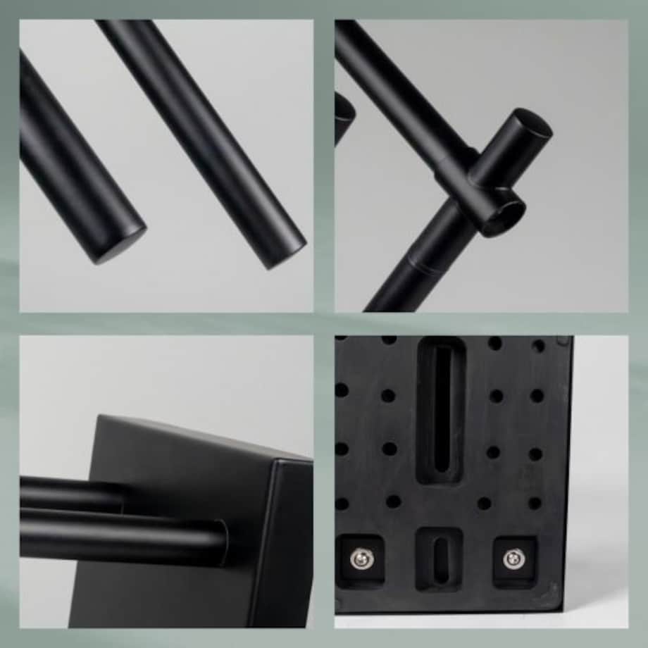 Wieszak na 2 ręczniki (czarny) Devin Kela