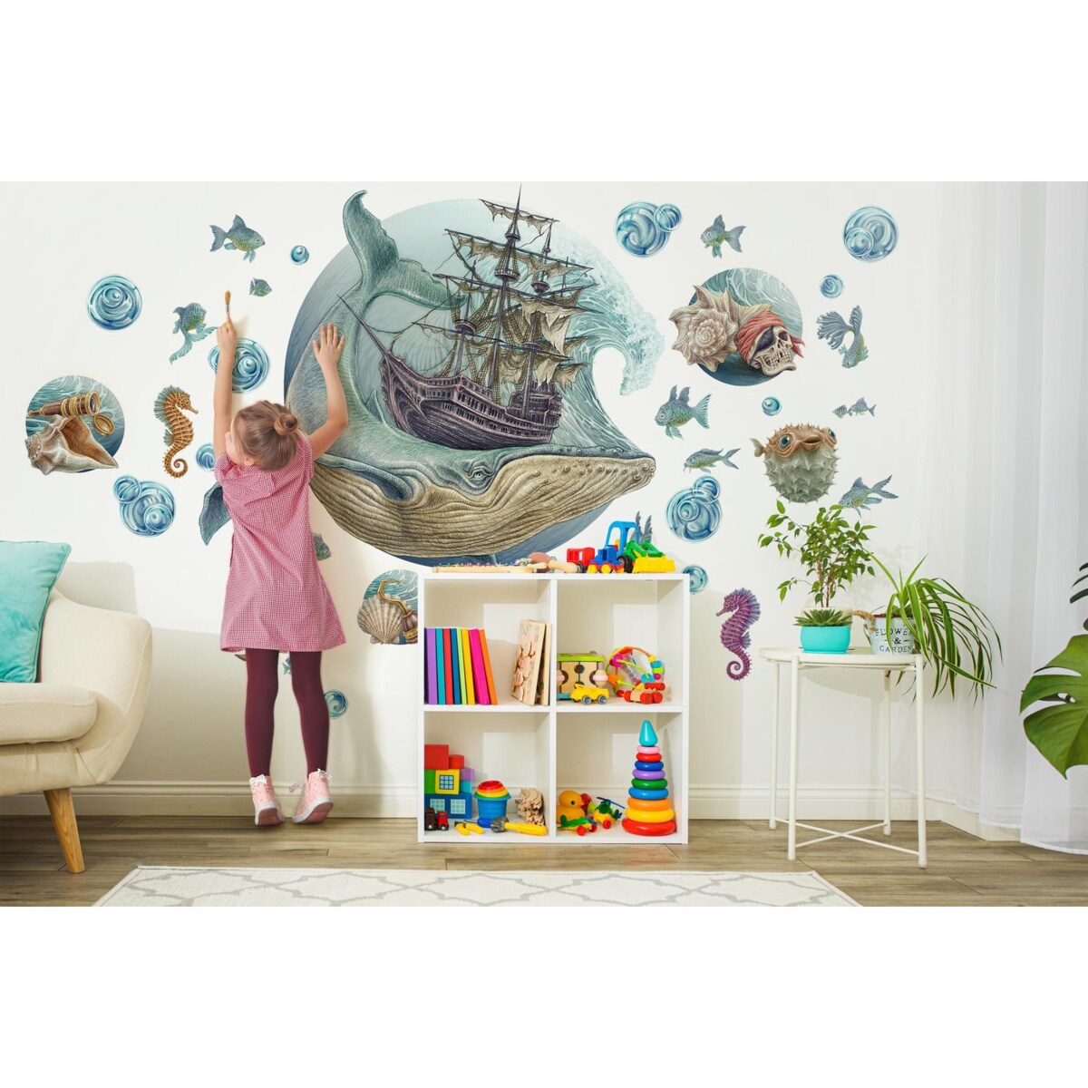 Zestaw naklejek na ścianę, Baśniowy świat, 130cm