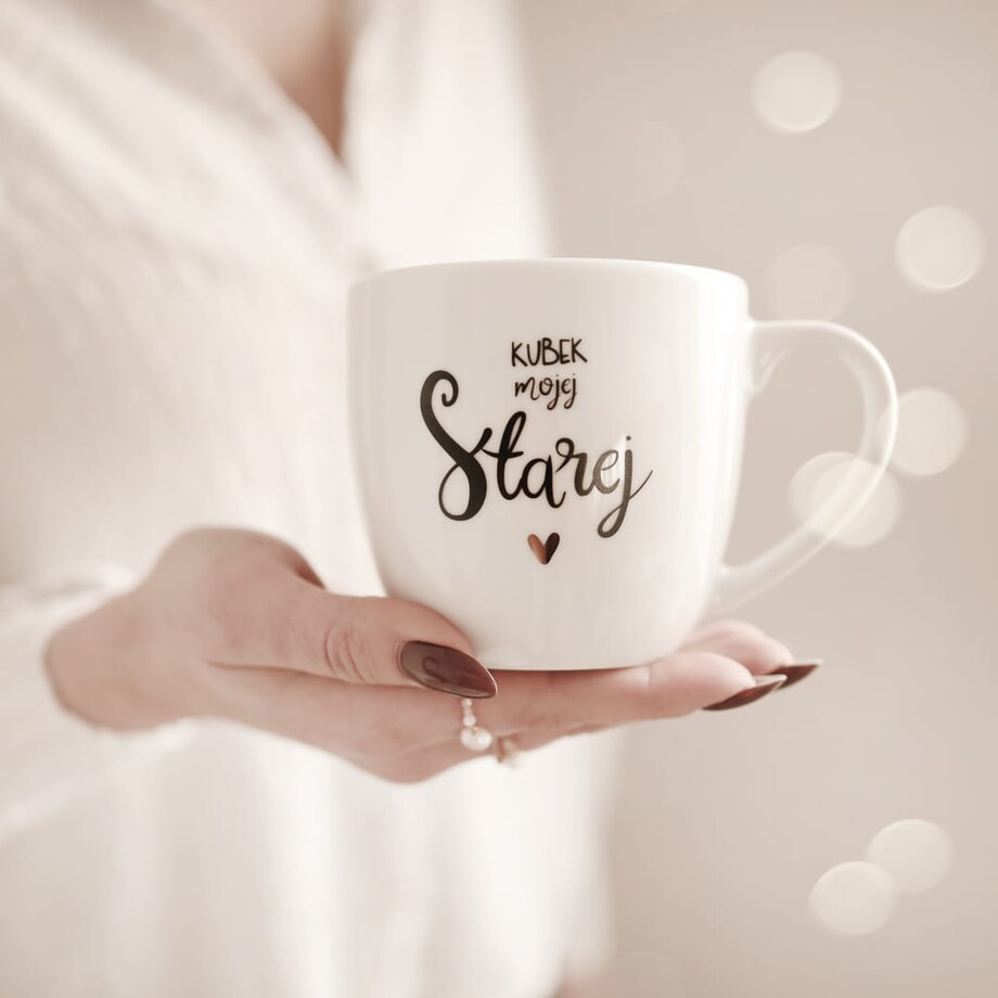 Kubek 300 ml - Kubek mojej Starej ZŁOTE SERCE