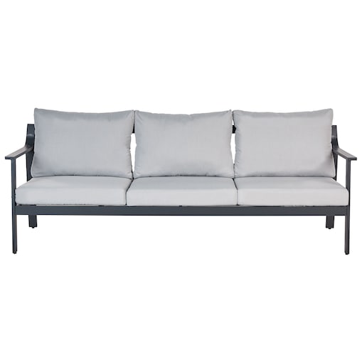 Sofa ogrodowa dla 3 osób KIATO Metal Jasnoszary