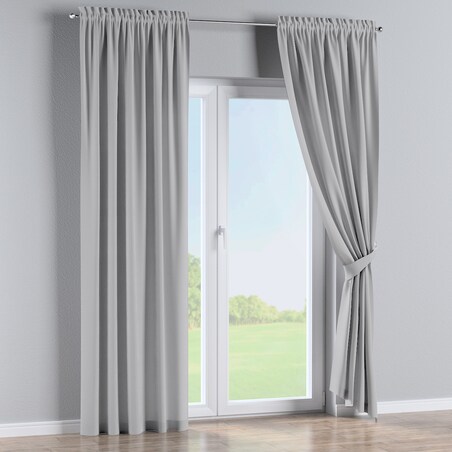 Zasłona na kanale z grzywką 1 szt. 130x245 srebrny