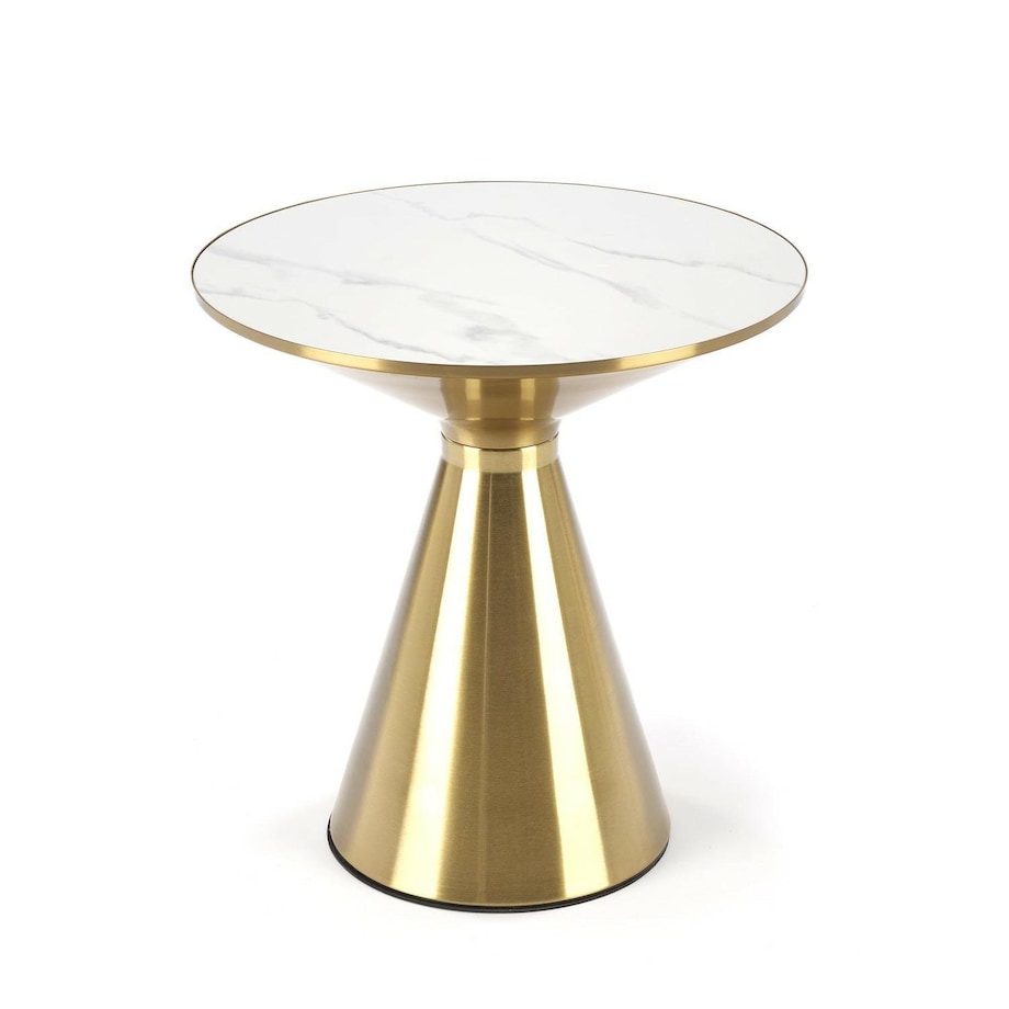 STOLIK KAWOWY Aventure 50x52 cm CERAMICZNY BLAT biały marmur