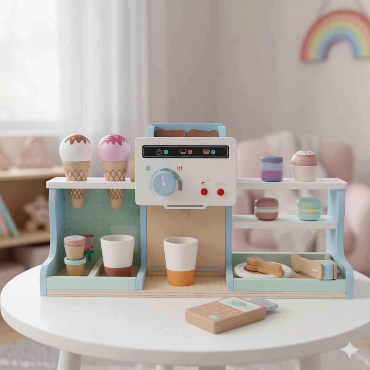 Drewniana lodziarnia dla dzieci ICEheaven - zabawkowy sklep z lodami Mibbi