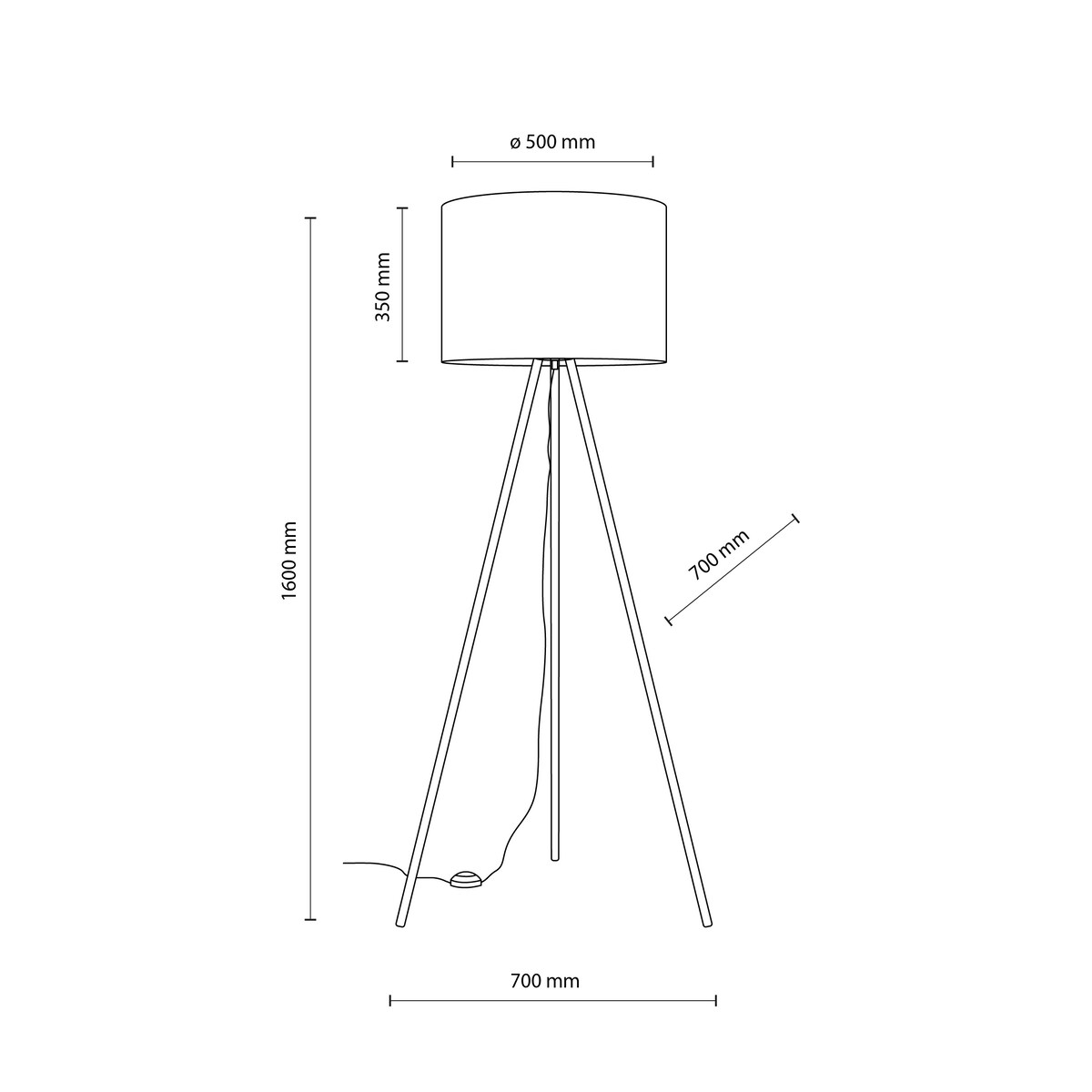 Lampa podłogowa TK Lighting UMBERTO WHITE GOLD 6637 biała-złota 150 cm E27 do salonu i sypialni