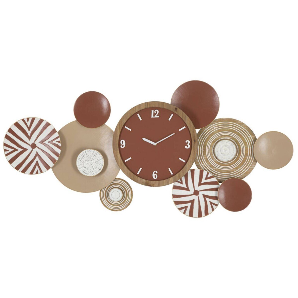 Dekoracja ścienna z zegarem, 127 cm