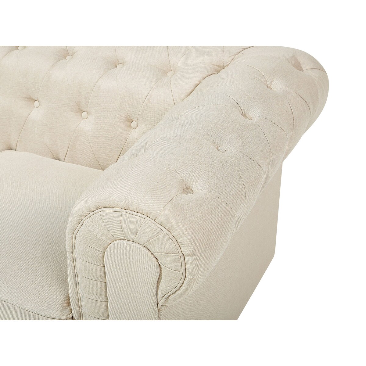 Fotel beżowy CHESTERFIELD