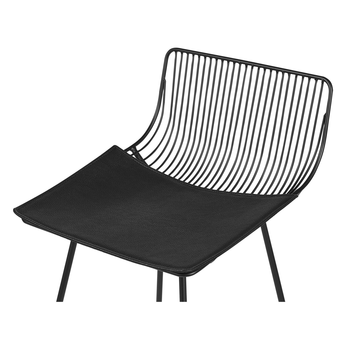 Zestaw 2 krzeseł barowych metalowy czarny FREDONIA