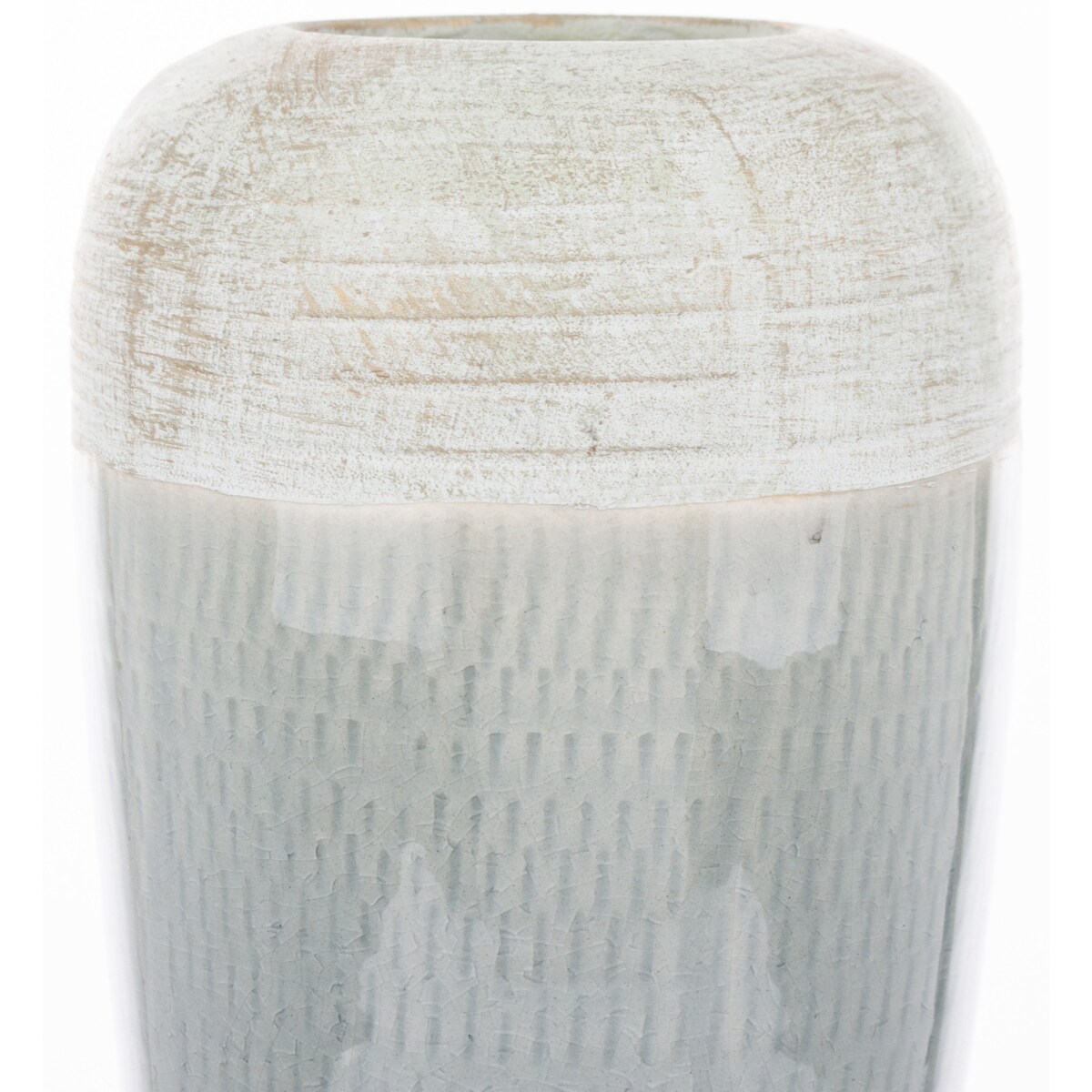 Wazon ceramiczny niebiesko-biały 25x12x12 cm SASSARA wysoki