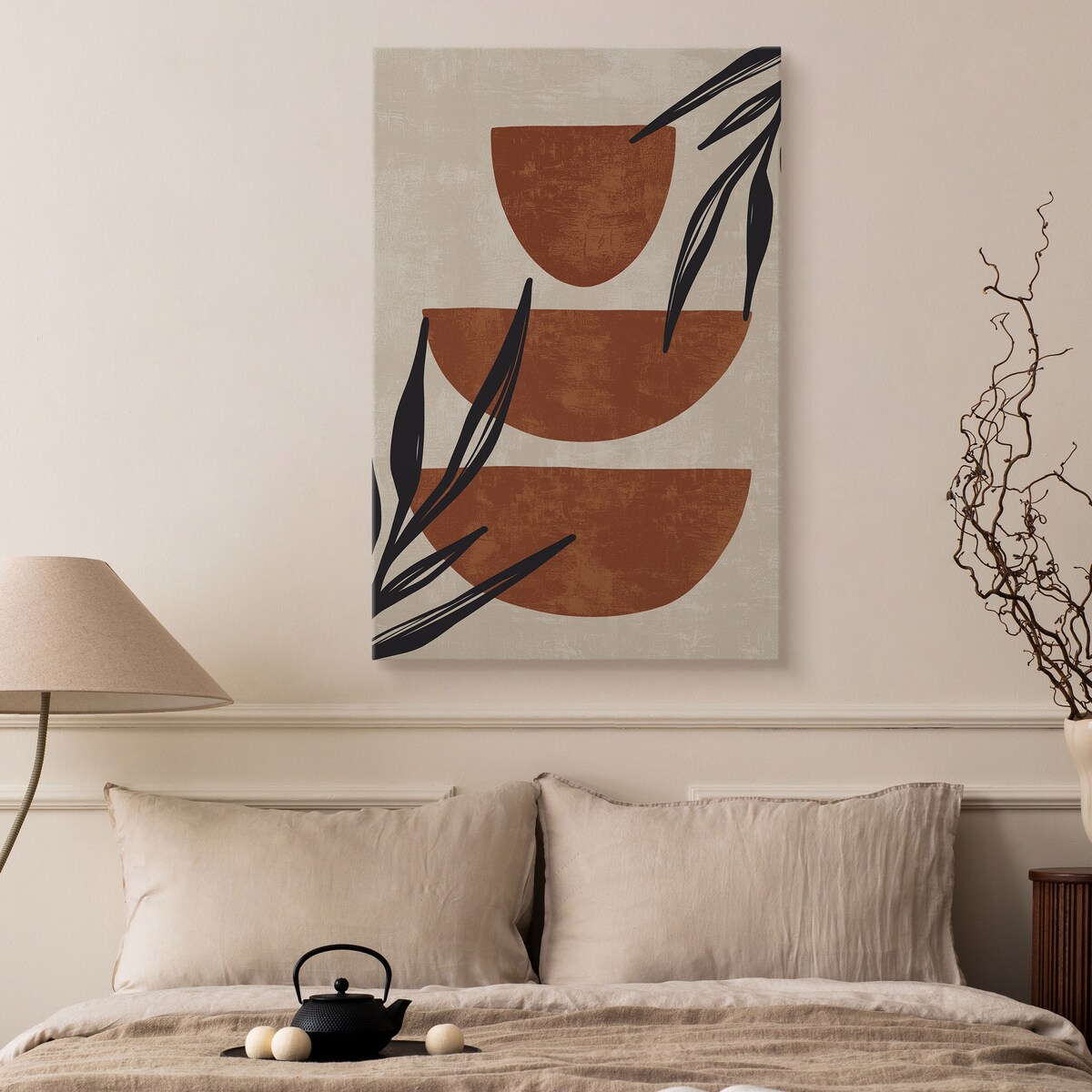 Obraz Kamienie Gałązki Boho 30x40cm