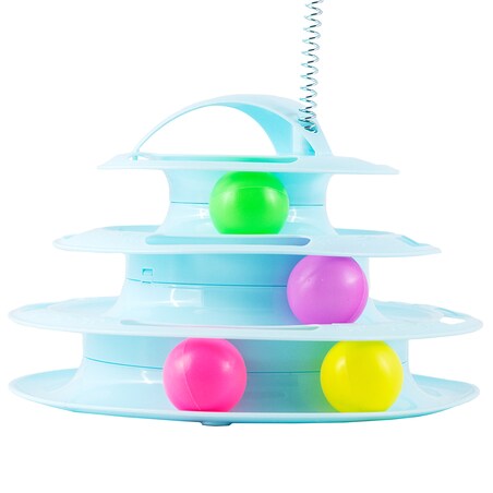 Zabawka Dla Kota Interaktywna Wieża Z Piłeczkami