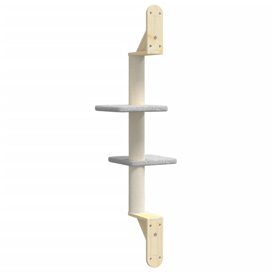 vidaXL Ścienne drzewko dla kota z drapakiem, jasnoszare, 108 cm
