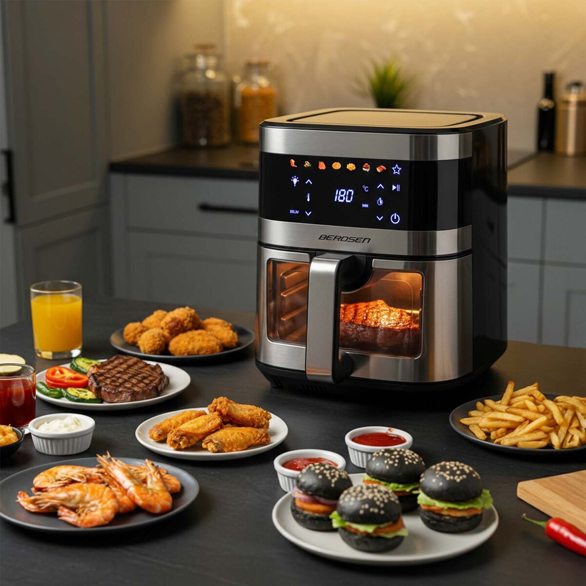 Frytkownica beztłuszczowa Berdsen Air Fryer frytownica 9,1l 1700W