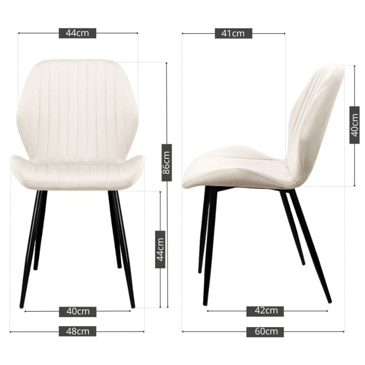 Krzesło tapicerowane do salonu jadalni pikowane welurowe beżowe