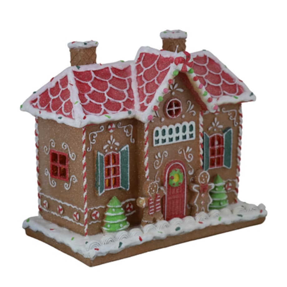 Domek z piernika LED 31,5x25,5 cm z ludkami