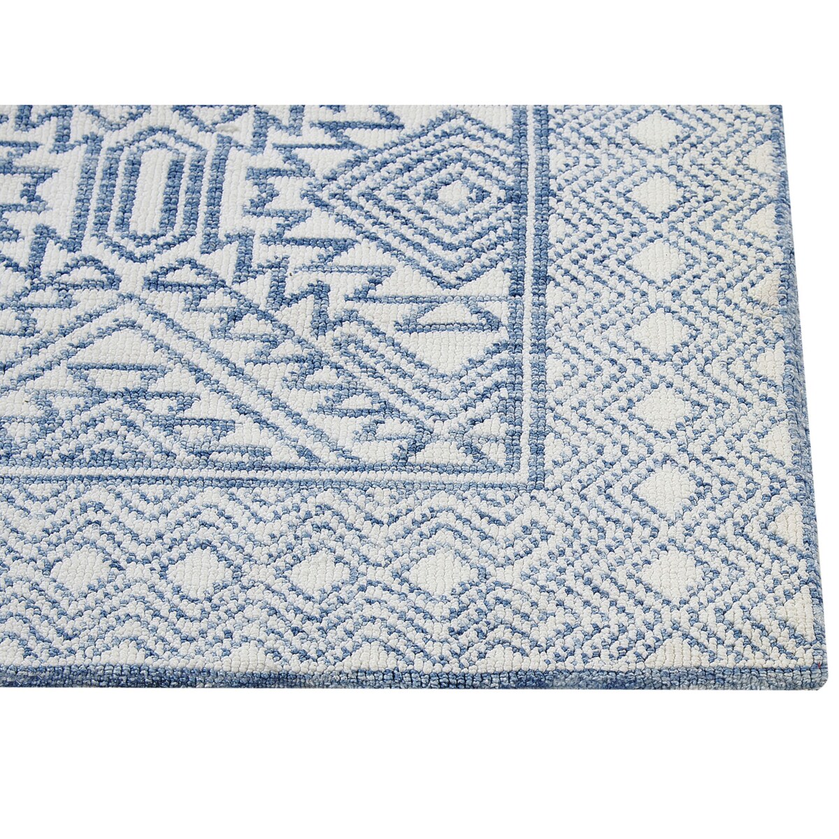Dywan 160 x 230 cm niebiesko-biały KAWAS