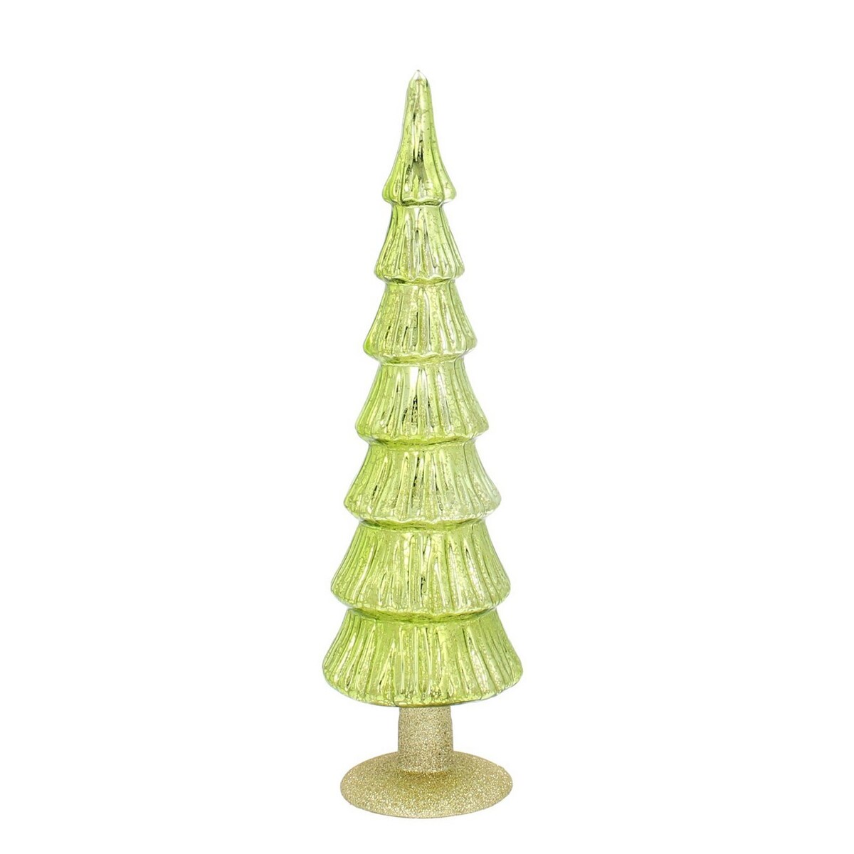 Dekoracja Green Christmas Tree 36cm boże narodzenie, święta, świąteczne, zielony-złoty, 10 x 36 cm