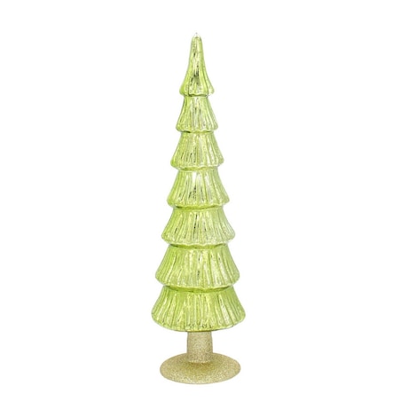 Dekoracja Green Christmas Tree 36cm boże narodzenie, święta, świąteczne, zielony-złoty, 10 x 36 cm