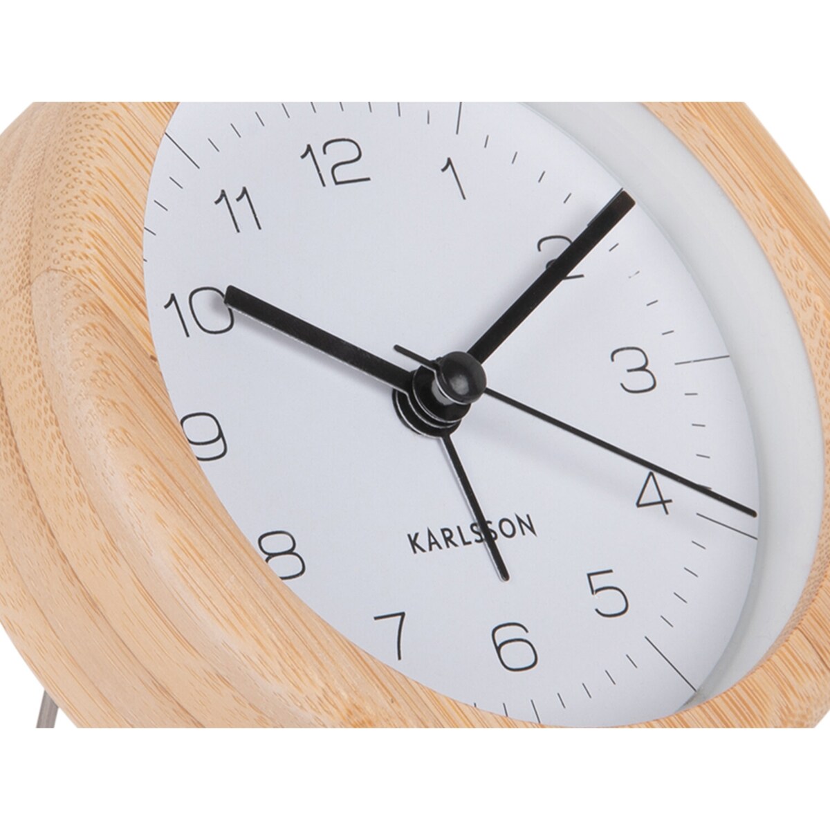 Budzik z bambusową obudową NEAT, Ø 10 cm