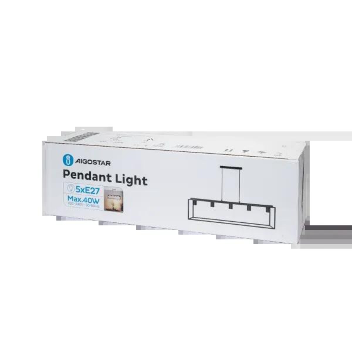 5-punktowa metalowa lampa wisząca, e27 loft 125 cm