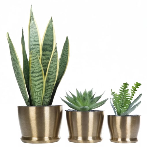 DONICZKA ZŁOTA LOFT 18cm okrągła metalowa na balkon parapet do domu salonu