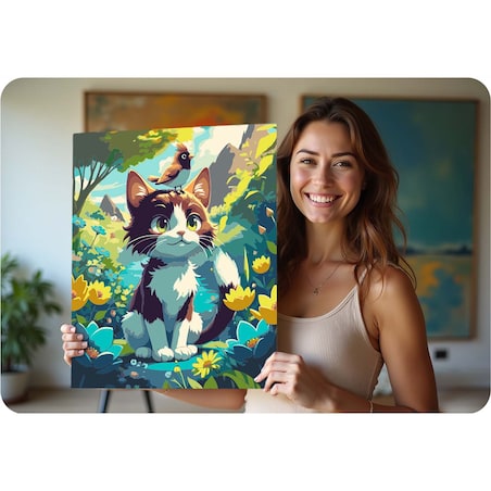 Malowanie po numerach obraz z ramą 40x50 Koty 4 Massido