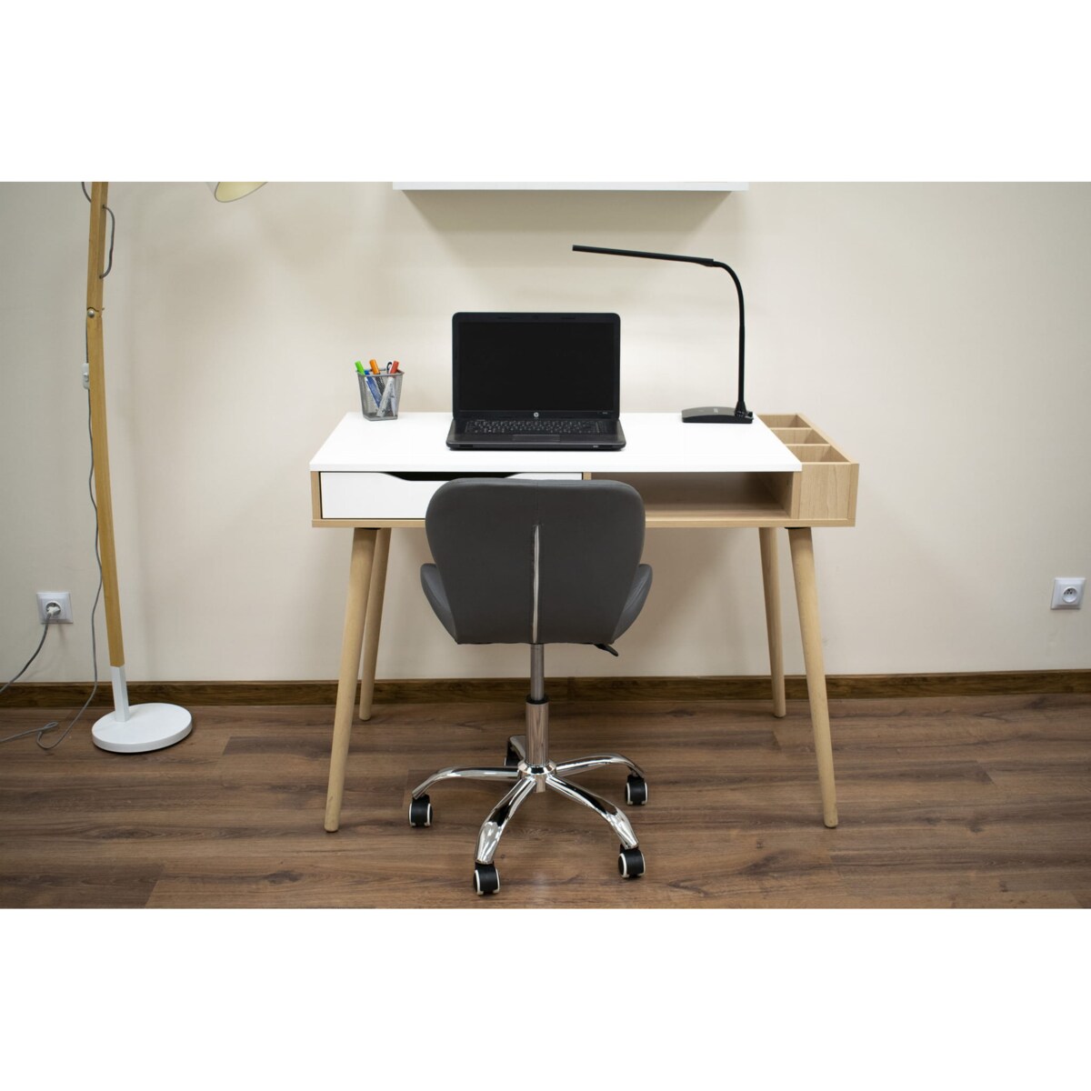 Krzesło Obrotowe Do Jadalni Kuchni Salonu Pokoju Szare