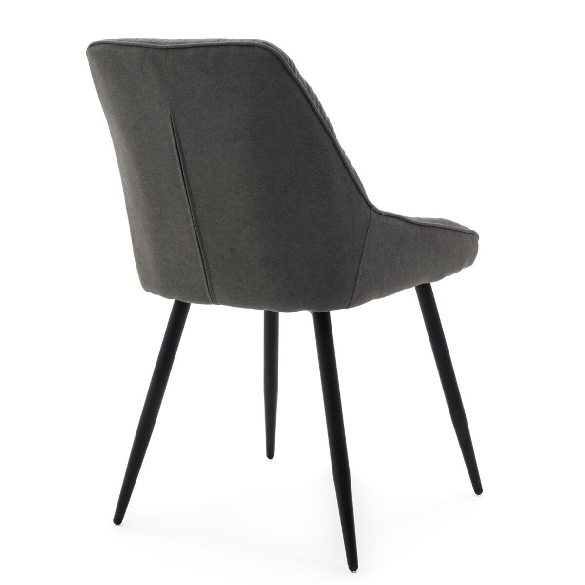Krzesło tapicerowane LUMO szare na czarnych nogach do salonu biura