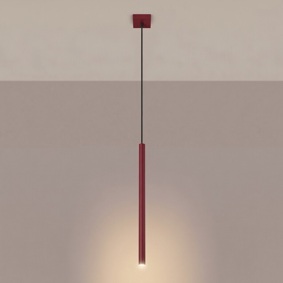 Lampa wisząca PASTELO 1 burgund