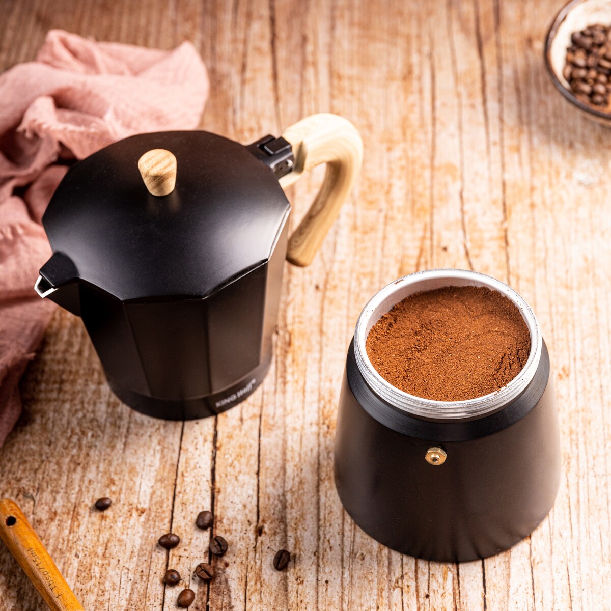 Kawiarka espresso Kafeterka ciśnieniowa indukcja KINGHOFF 300ml 6 filiżanek