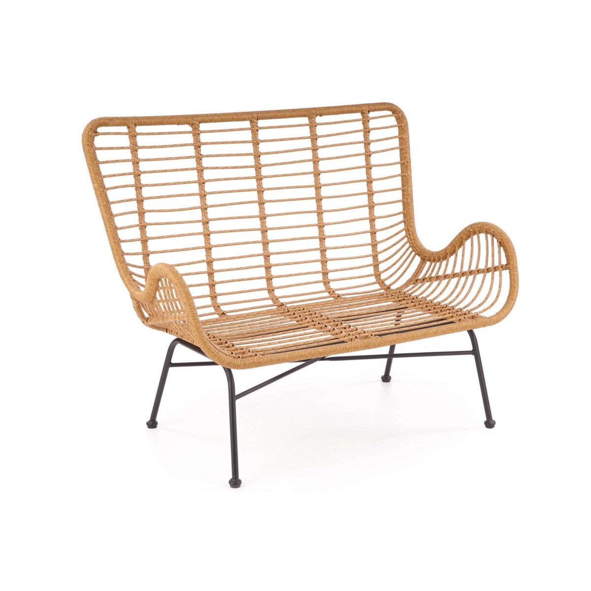 Konsimo ABLA Brązowa sofa ogrodowa w stylu boho