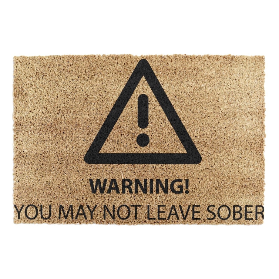 Sober Warning doormat