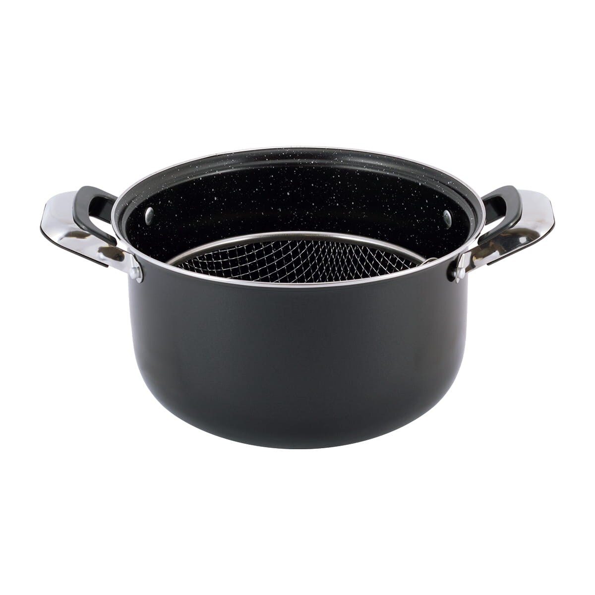 Garnek 24cm 4L + sitkokosz do głębokiego smażenia indukcja na gaz KAMILLE