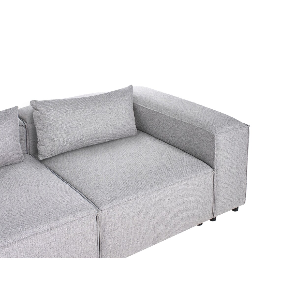 Narożnik modułowy dla 4 osób BRANDE Szary Prawostronny