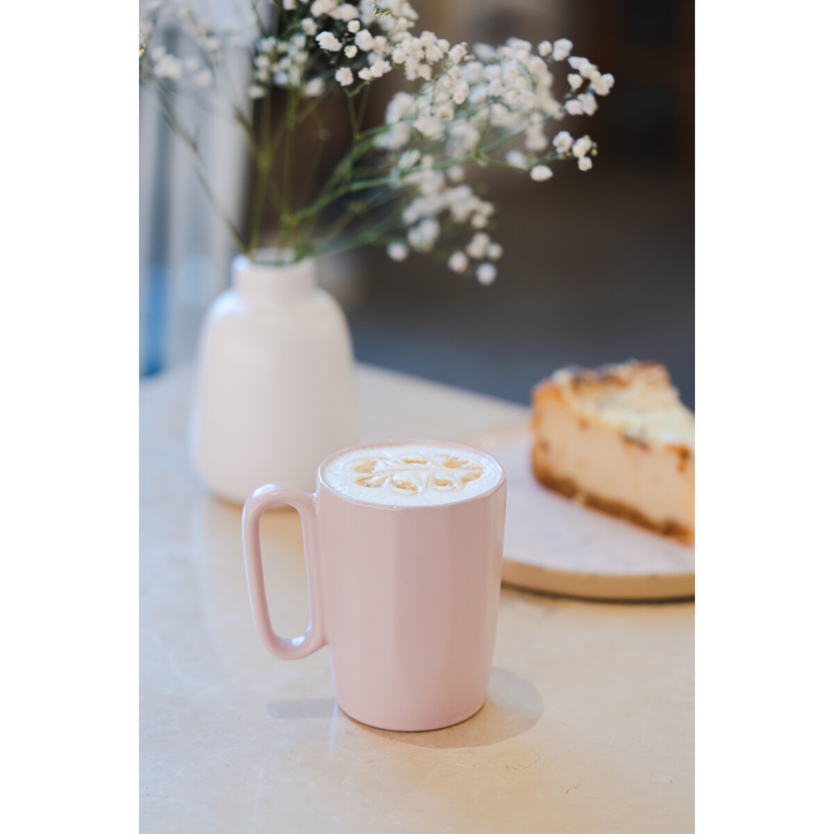 Dwa kubki ceramiczne z uszkiem 250 ml Fuori rożowe 30008