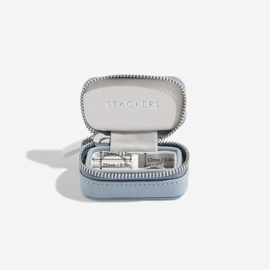 Pudełko podróżne na biżuterię Travel Mini Stackers dusky blue