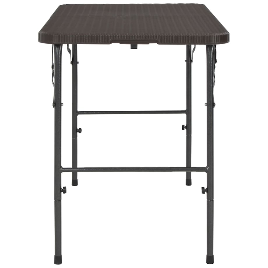 vidaXL Składany stół ogrodowy, brązowy, 120x60x74 cm, HDPE