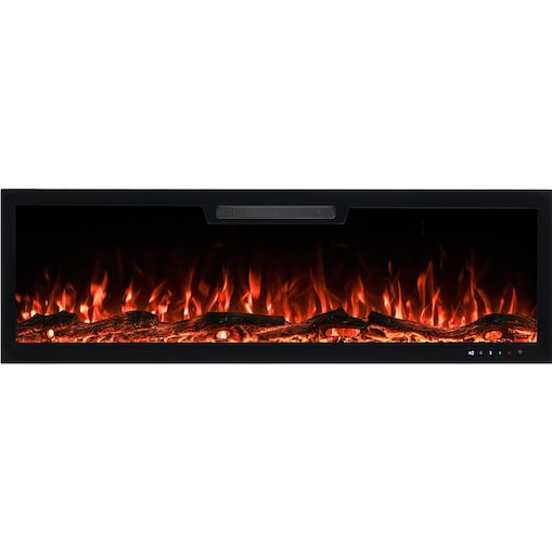 Kominek elektryczny AFLAMO Elite 128 - ścienny i do zabudowy - 128x46x13 cm - kominek LED z funkcją grzania 750/1500 W