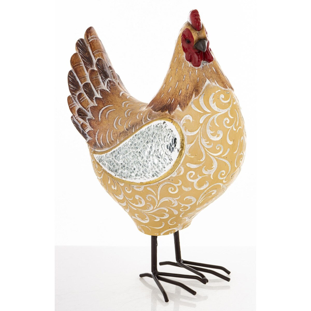 Dekoracja - brązowa kura 26x12x16 cm TOA duża
