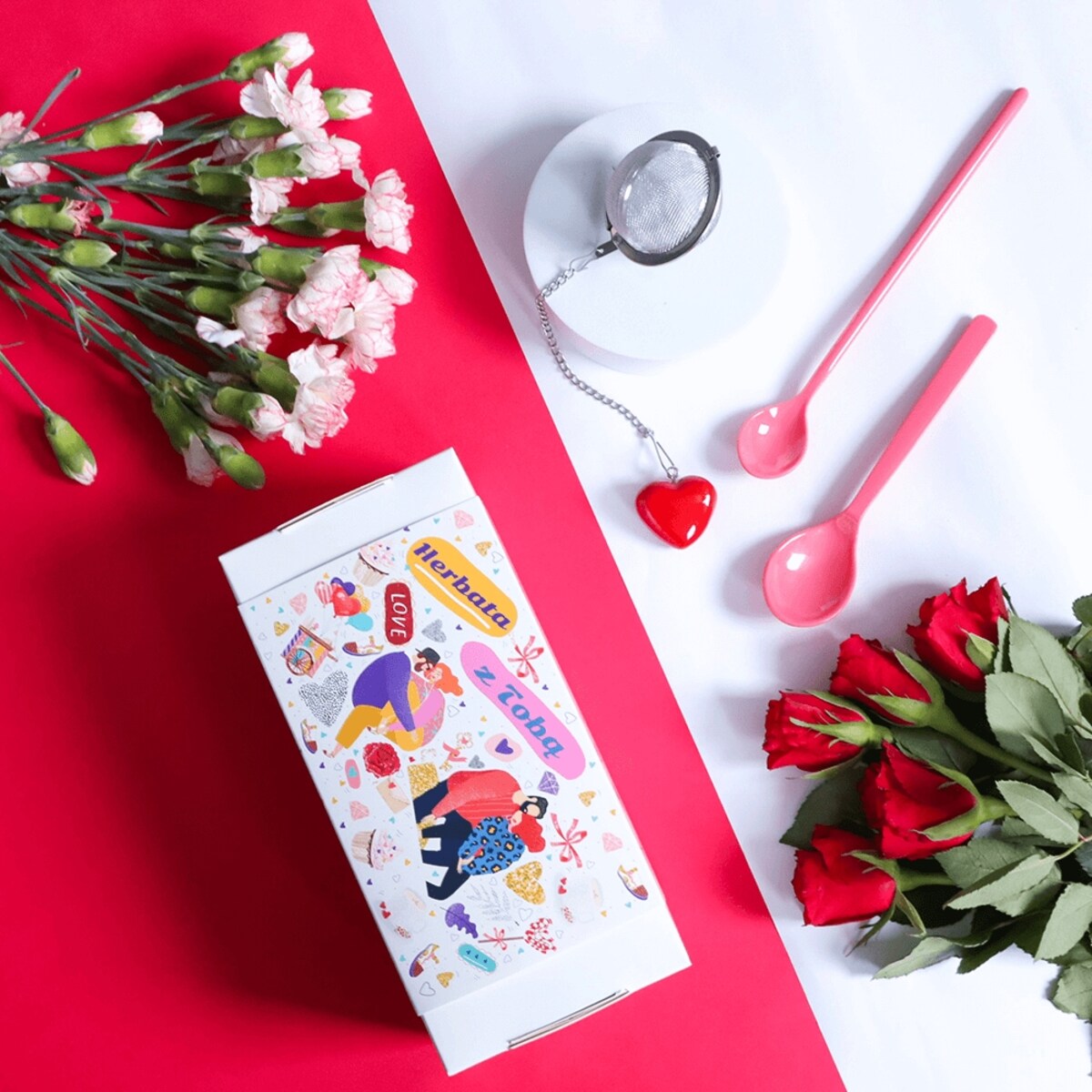 Najlepszy podarunek Zestaw wyjątkowych smaków herbat dla zakochanych gift