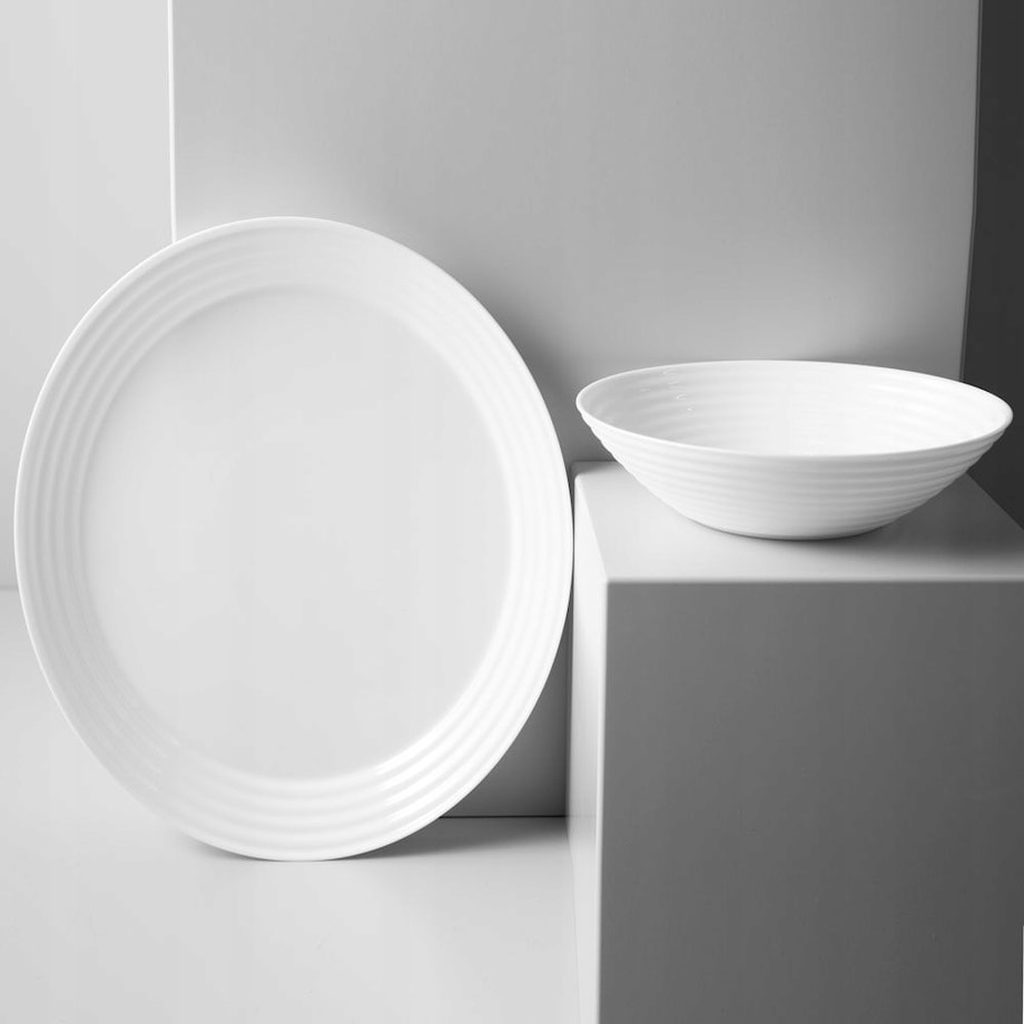 LUMINARC PÓŁMISEK talerz duży biały owalny na wędlinę jedzenie przekąski