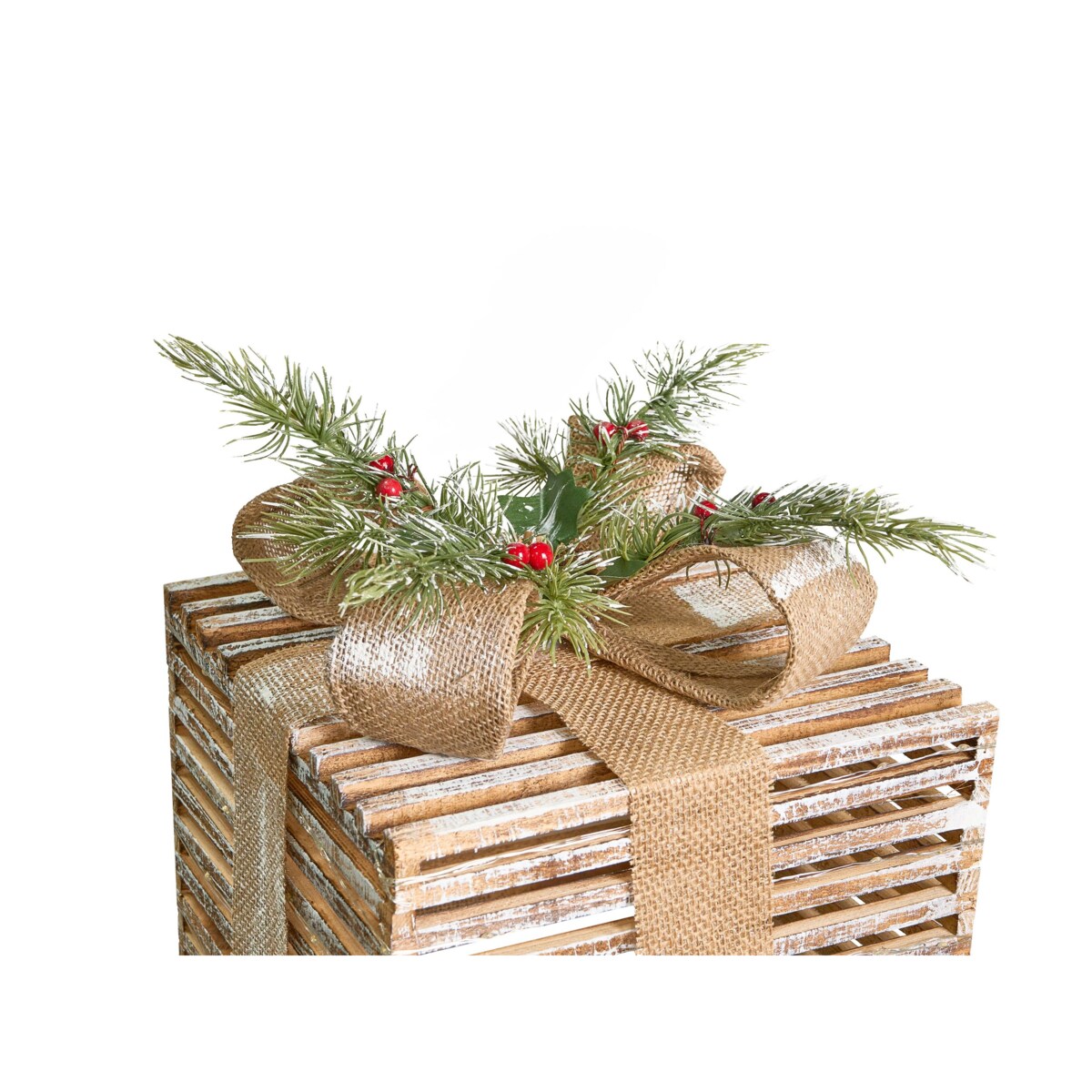 Zestaw 3 dekoracji świątecznych LED ROINE Prezenty świąteczne 15/20/25 cm Brązowy