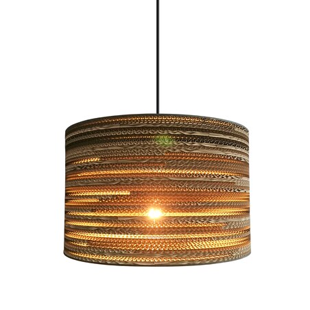 Cylindryczna lampa wisząca z tektury - TAMBURO 45