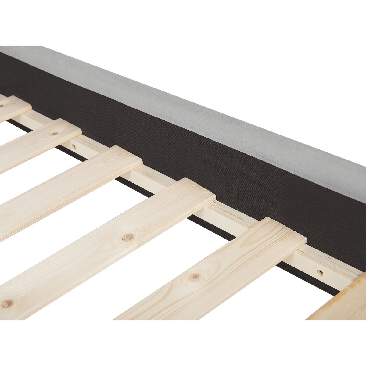 Łóżko welurowe 180 x 200 cm szare AVALLON