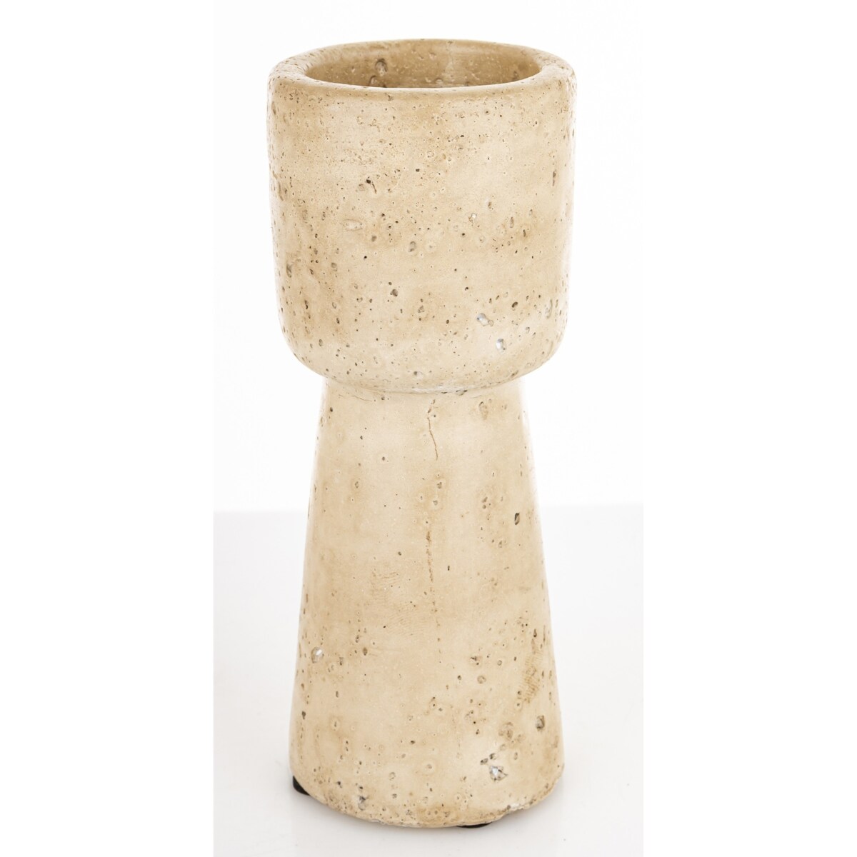 Świecznik cementowy 15x6x6 cm TORING-2 beżowy